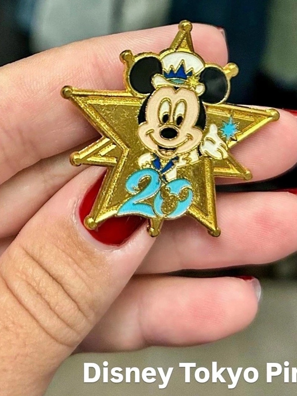 Disney Tokyo 20th Anniversary Mickey Mouse Pin